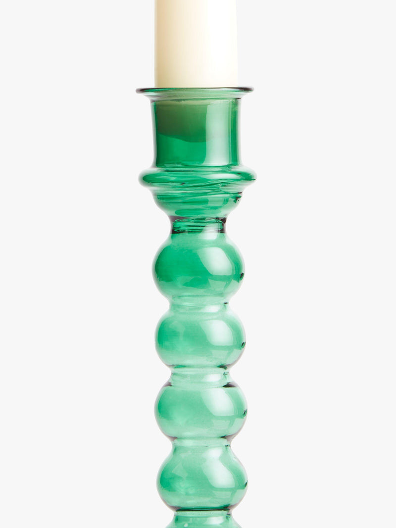 John Lewis Grassmere green glass candle holder, UK version