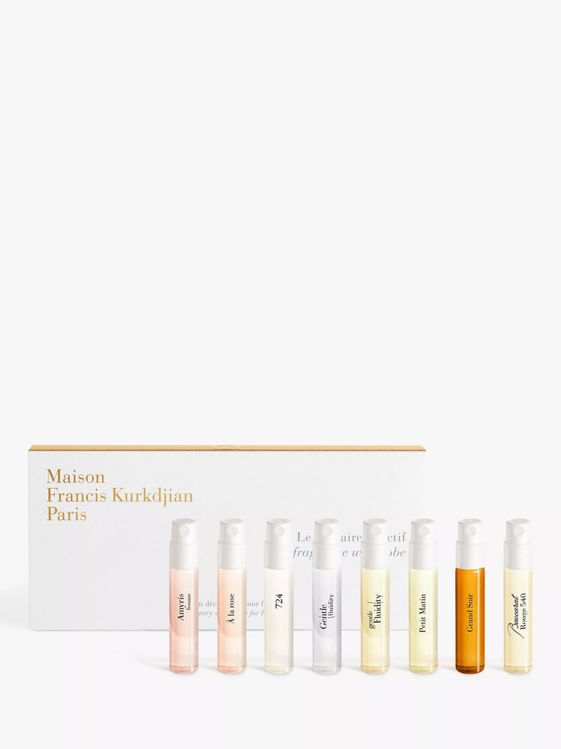 Maison Francis Kurkdjian fragrance wardrobe mini collection for her gift set, 8 x 2ml, imported from the UK