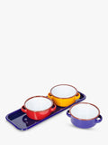 Kitchen Craft World Of Flavours Enamel Steel Dip Bowls Serving Set Multi