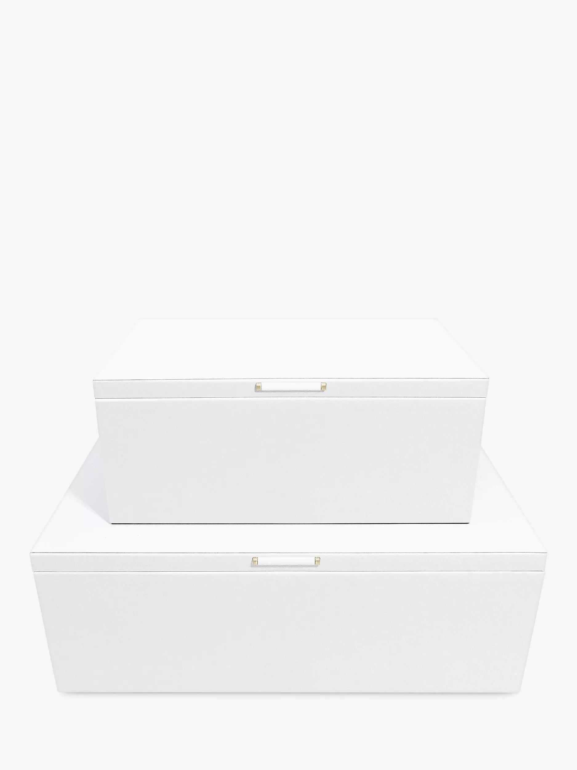 Stackers Plain Storage Boxes, Set of 2 - McGrocer