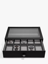 Stackers 10 Piece Watch Storage Drawer Black Watch Storage Box