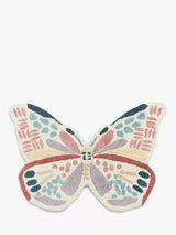 Multi-Coloured Butterfly Cotton Rug for Kids' Room