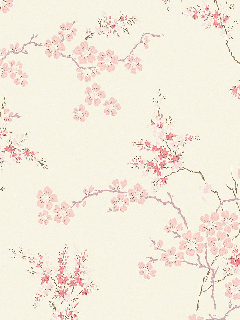 Laura Ashley Oriental Blossom pattern wallpaper for interior walls, UK version