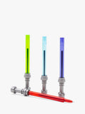 Set of 4 LEGO gel pens with red, blue, green, and purple ink, UK version