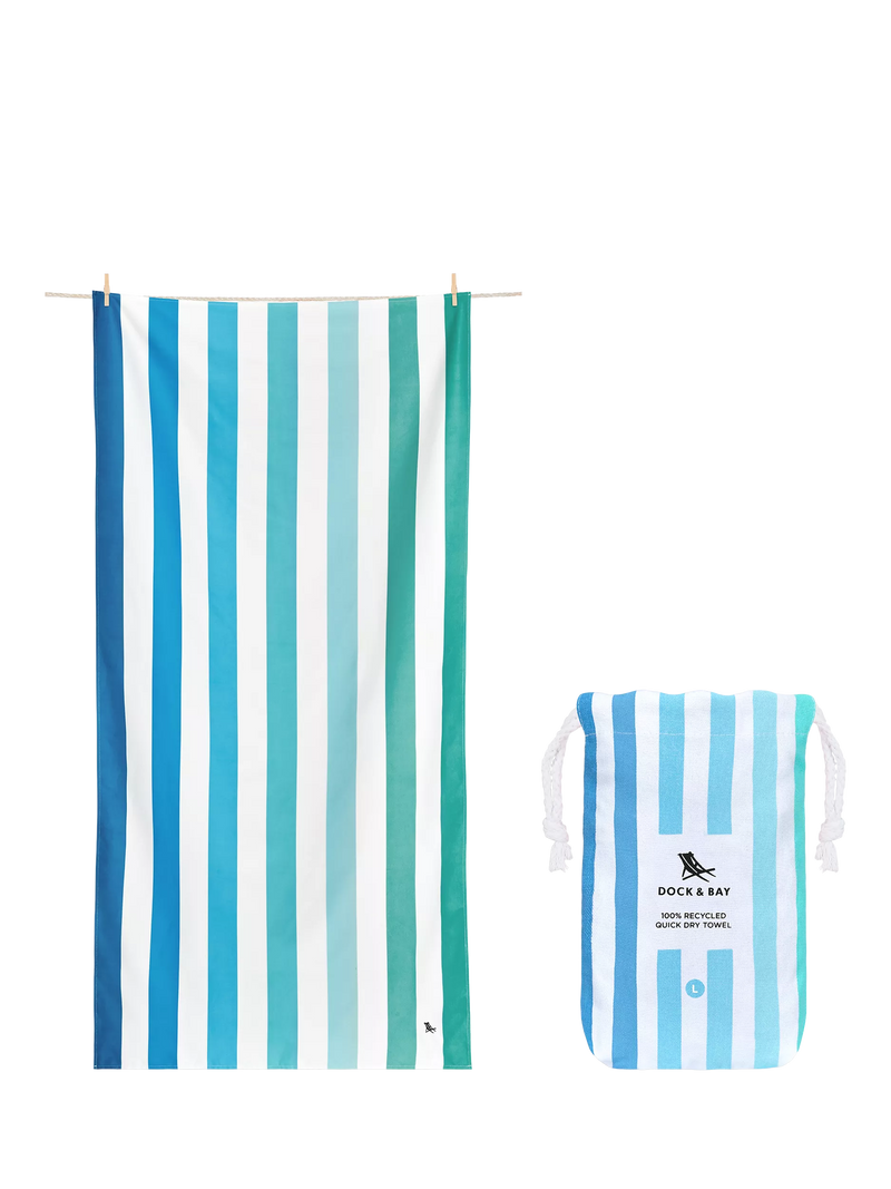 Dock & Bay Cabana Stripe Quick Dry Beach Towel