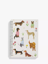 John Lewis A5 Dogs Spiral Bound Notebook Multi