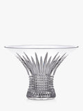 Decorative Cut Crystal Bowl with Diamond Pattern 28cm Clear