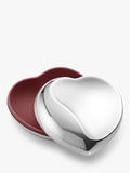 Georg Jensen Heart Trinket Dish Silver Red 10x7x5cm, imported from the UK