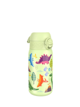 Ion8 Dinosaurs Leak-Proof Stainless Steel Drinks Bottle Luminous Pear 400ml