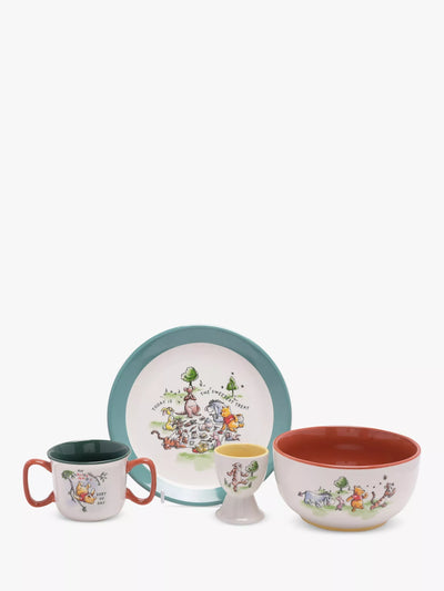 Disney Winnie The Pooh Ceramic Dinnerware Gift Set 4 Piece