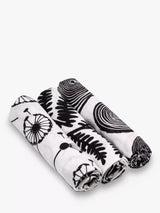 Plant Print Sensory Muslin Squares with High Contrast Patterns, Pack of 3, Organic Cotton