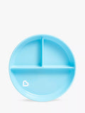 Munchkin divided suction baby feeding plate in blue, imported from the UK