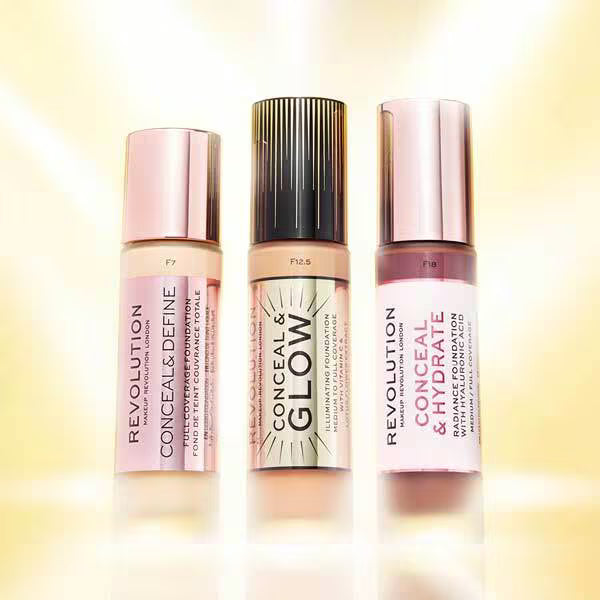 Revolution Conceal & Glow Foundation F20, imported from the UK