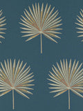 Gravure Printed Palm Leaf Design Wallpaper