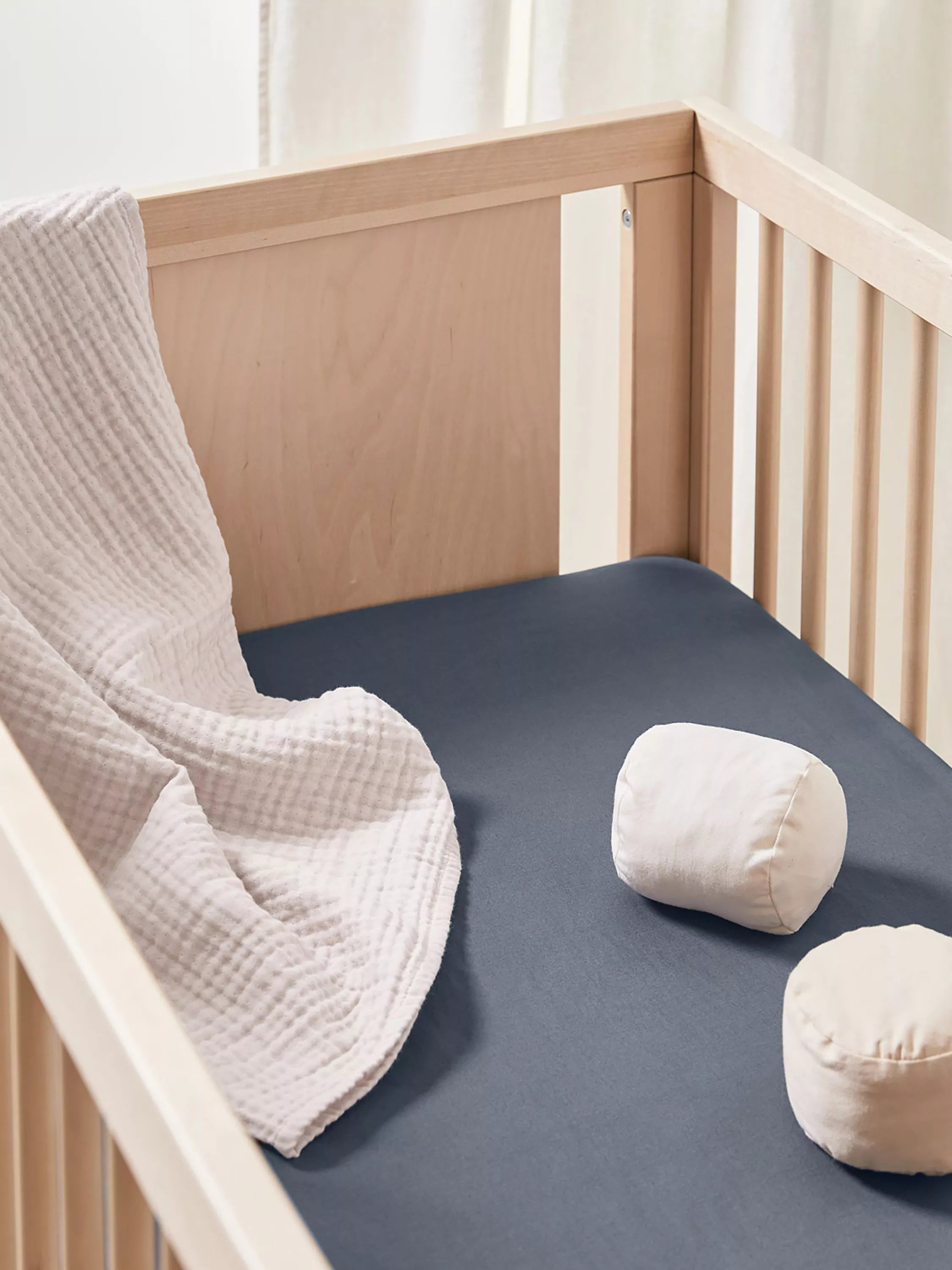 Bedfolk Cotton Fitted Cotbed Sheet, 70 x 140cm - McGrocer