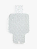 The Little Tailor Baby Woodland & Ticking Stripe Travel Changing Mat, Sky Blue - McGrocer