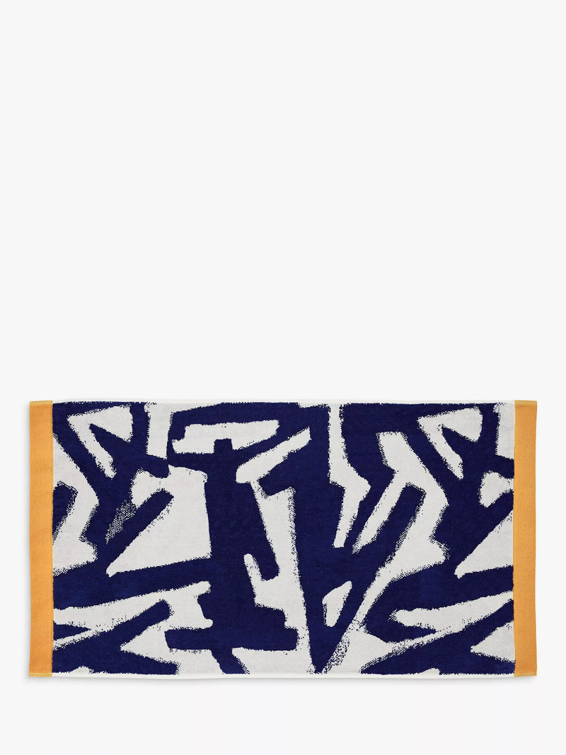 Harlequin x Sophie Robinson Thicket bath mat in Lapis, UK version