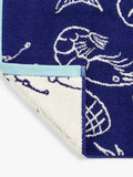 Mini Moderns Frutti di Mare bath mat in midnight, imported from the UK