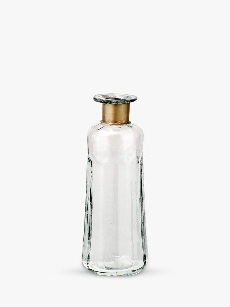 Nkuku Chara clear glass bottle vase - British product