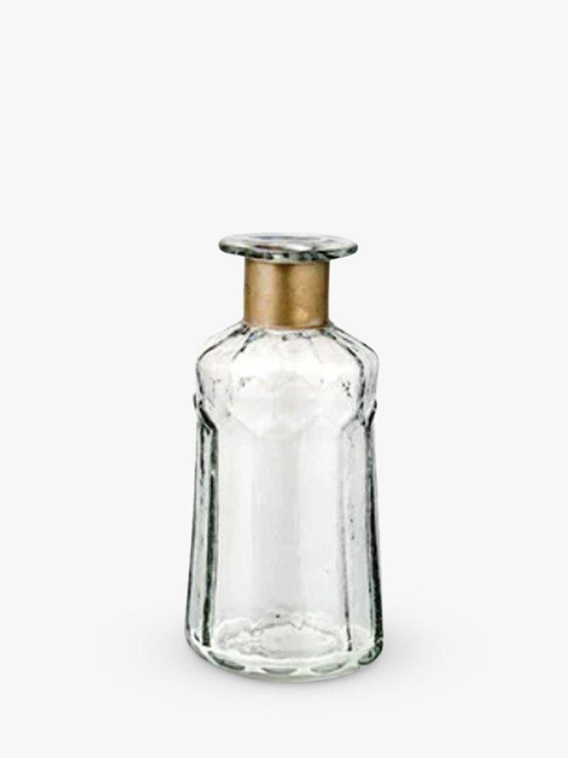 Nkuku Chara clear glass bottle vase - British product