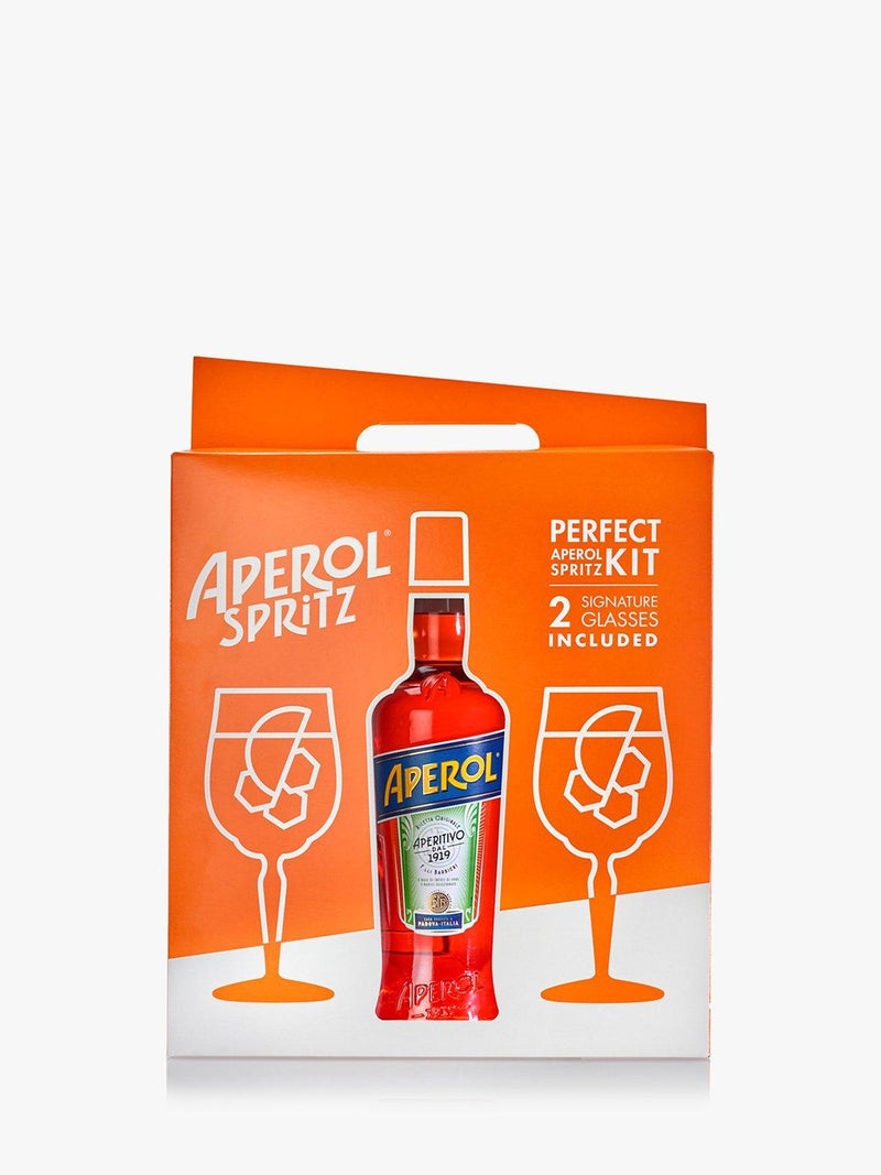 Aperol gift set with two glasses and 70cl bottle - British product