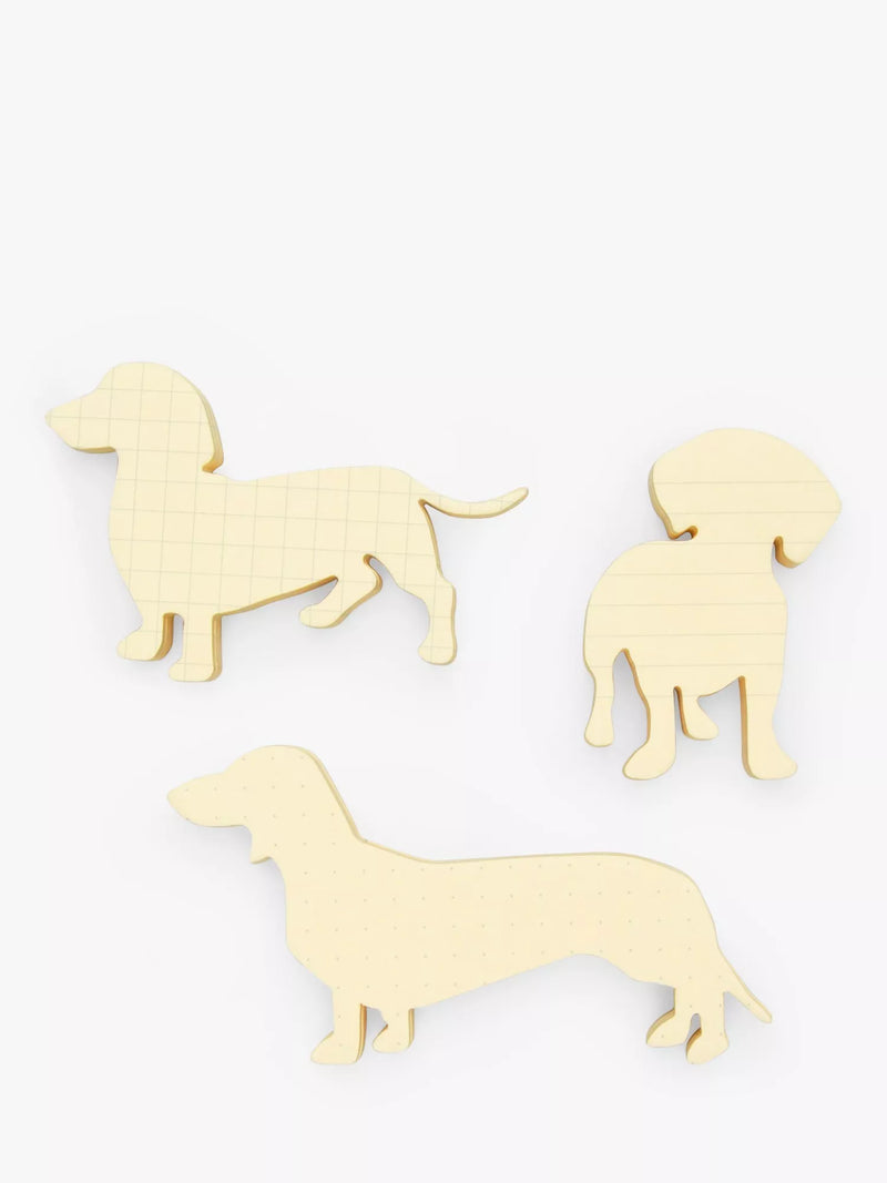 Set of dog shaped sticky notes for paperwork (British brand)