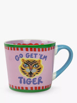 Eleanor Bowmer Go Get 'Em Tiger New Bone China Mug Pink/Multi 300ml