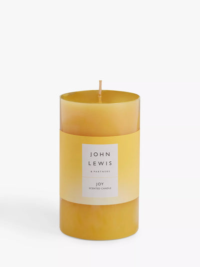 John Lewis Sentiments Joy Pillar Scented Candle 507g