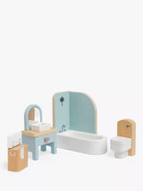 John Lewis Odney Wooden Doll's House Bathroom Furniture Set - Toy Playset