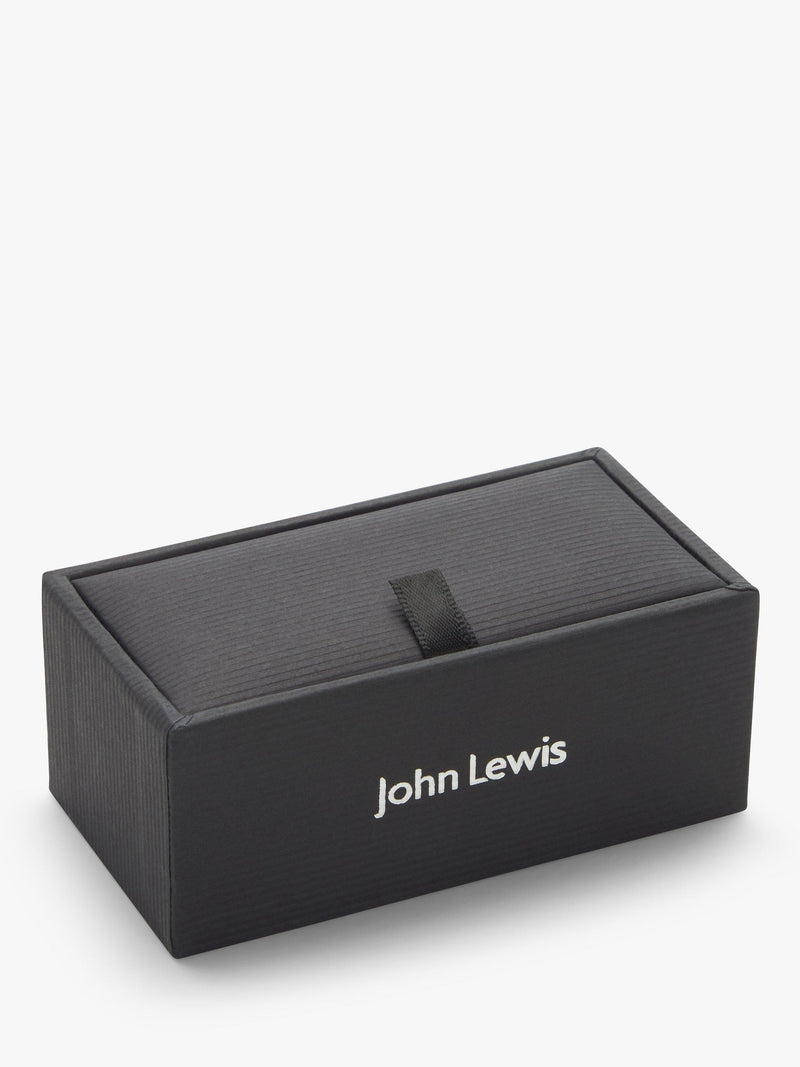 John Lewis round goldstone cufflinks in blue, UK version