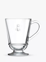 Bee Design Glass Coffee Mug 280ml Clear