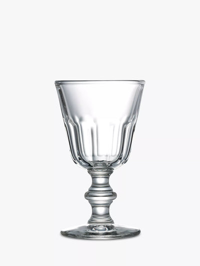 Perigord Style Faceted Wine Glass 220ml Clear with Stepped Stem