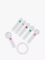 Set of 6 Measuring Spoons with Colour-Coded Metric and Imperial Measurements