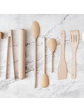 Tala set of 3 FSC-certified beech wood kitchen utensils (spoon, corner spoon, spatula) 30cm (British brand)