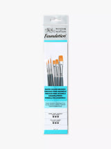 Set of 6 Watercolour Brushes with Round and Flat Shapes