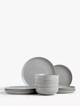 John Lewis ANYDAY Craft Speckle Glaze Stoneware Dinnerware Set 12 Piece