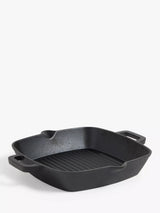 John Lewis Cast Iron Square Grill Pan 26cm