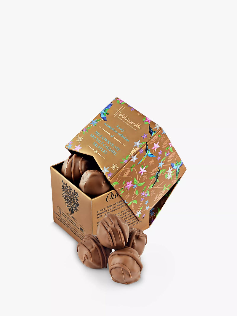 Holdsworth sea salt caramel milk chocolate cube 55g, UK version