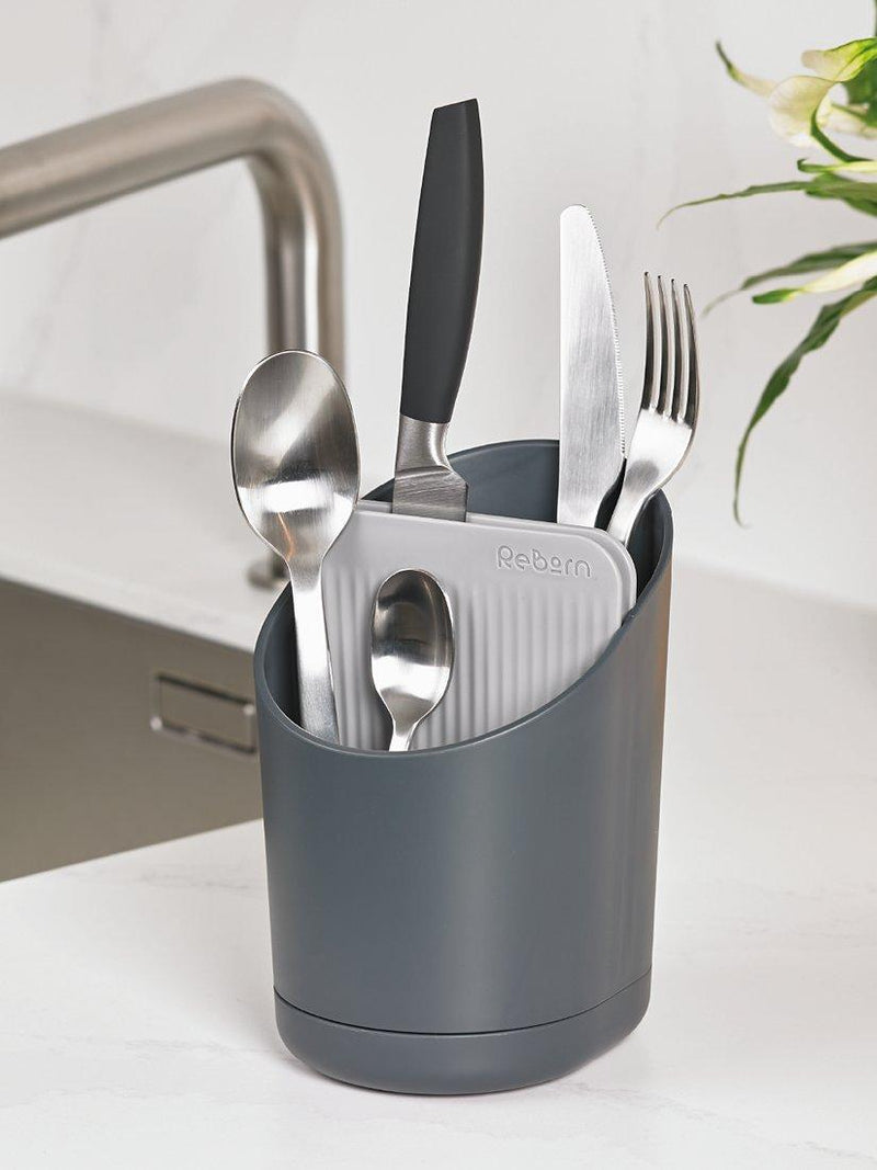 ReBorn recycled plastic cutlery drainer, imported from the UK
