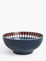 John Lewis Lisbon Fine China Serving Bowl, Blue/Multi, 20cm