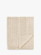 John Lewis Cable Knit Organic Cotton Throw