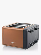 Copper 4-Slice Toaster with Warming Rack and Defrost Settings