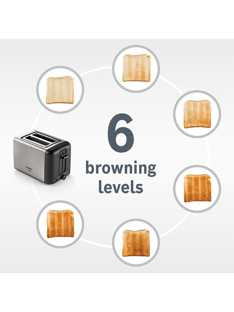 Bosch copper 4-slice toaster with warming rack - British product