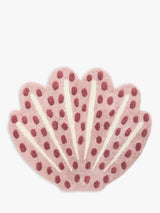 Shell-Shaped Cotton Rug in Mid Pink