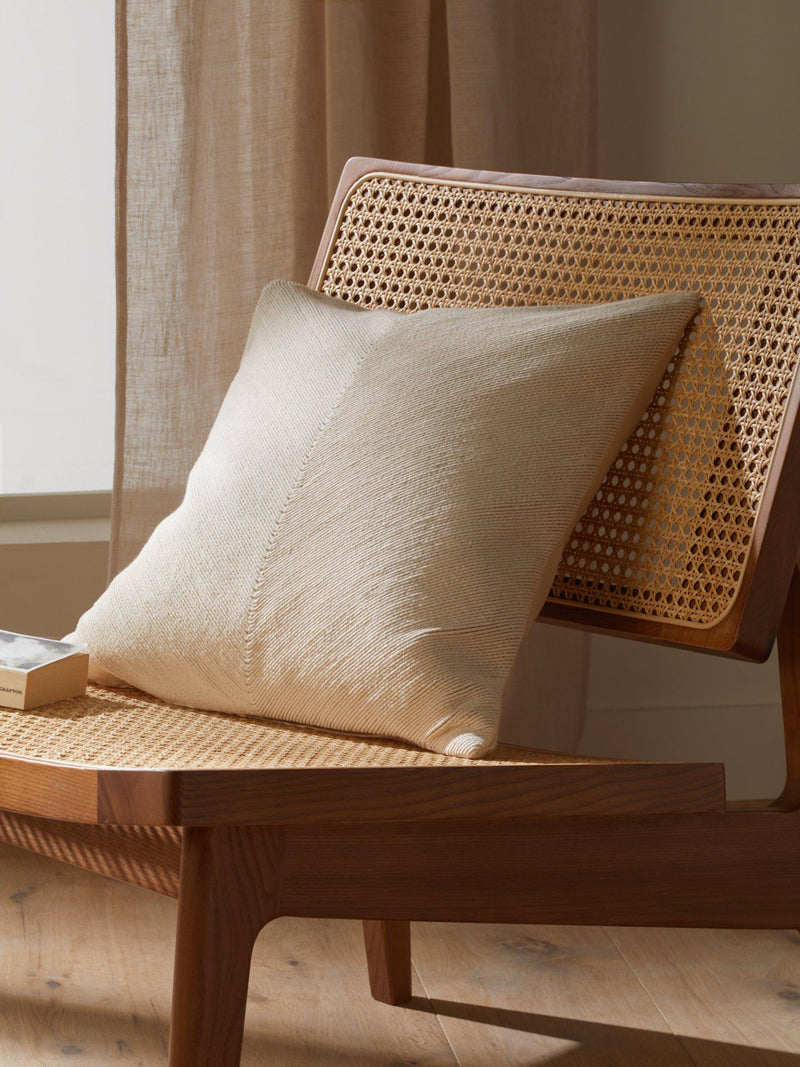 John Lewis corded square cushion with hand-guided embroidery, UK version