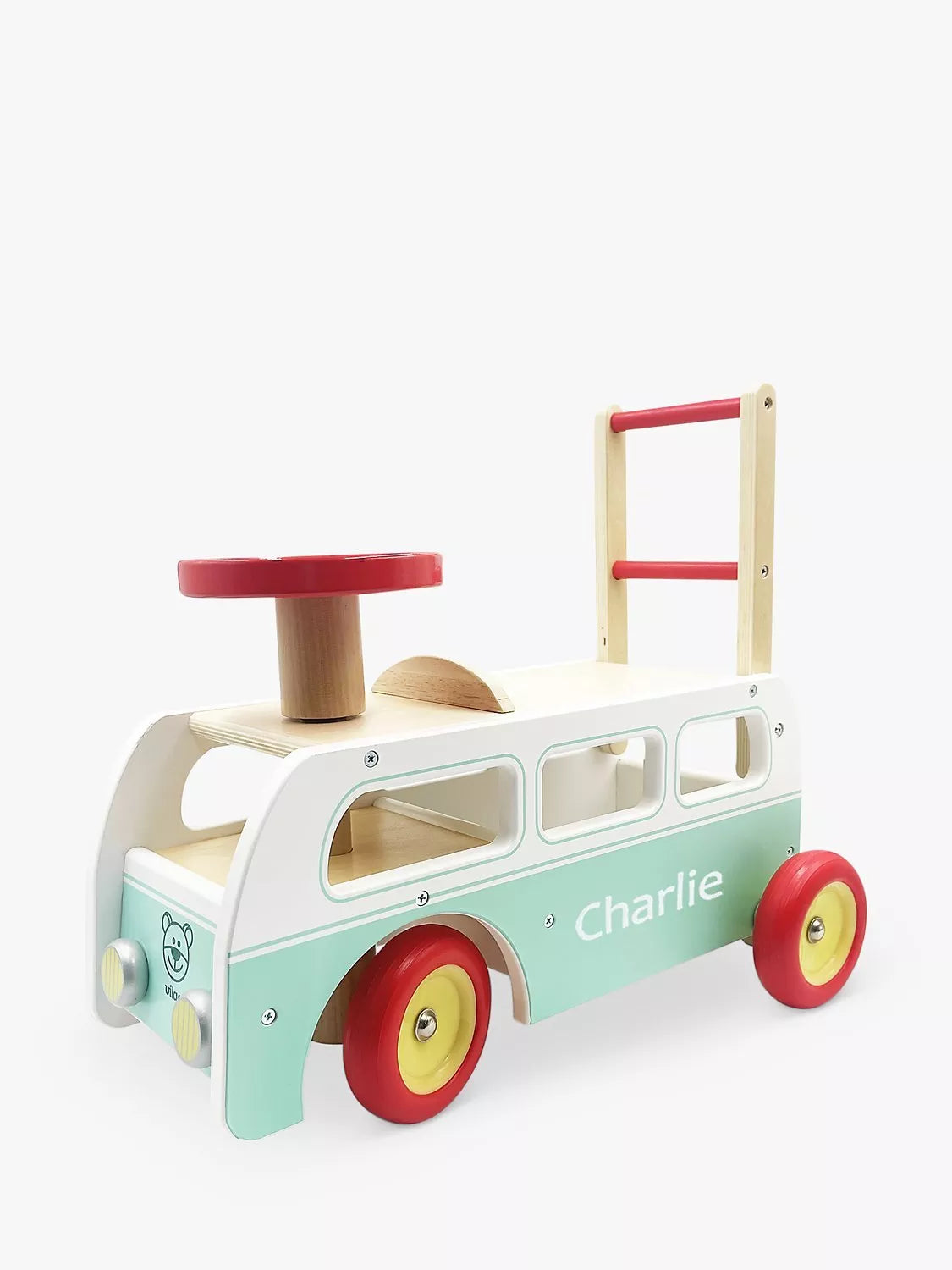 Babyblooms Personalised Wooden Camper Baby Walker - McGrocer