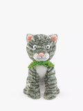 Julia Donaldson cat soft toy with green scarf, UK version