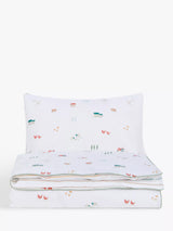 John Lewis Little Farm Toddler Reversible Pure Cotton Duvet Cover and Pillowcase Set, Cotbed (120 x 140cm)