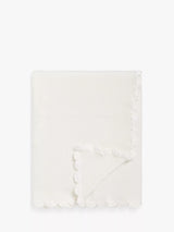 Scalloped Cotton Baby Blanket, 100 x 80cm