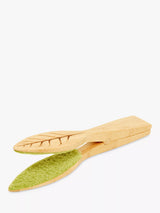 Kikkerland Bamboo Leaf Cleaning Tongs Neutral Gardening Tool